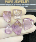 Natural Amethyst Gemstone Hand Carved Fancy Cabochon High Quality Loose Gemstones For Jewelry Making 15-22 MM Size 5 Pcs SM24593