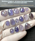 Natural Iolite Gemstone Rose Cut Mix Shape Cabochon High Quality Loose Gemstones For Jewelry Making 8-14 MM Size 15 Pcs V2761