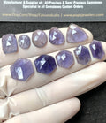 Natural Iolite Gemstone Rose Cut Mix Shape Cabochon High Quality Loose Gemstones For Jewelry Making 10-15 MM Size 10 Pcs V2766