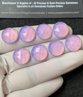 Natural Lavender Quartz Gemstone Rose Cut Round Shape Cabochon High Quality Loose Gemstones For Jewelry Making 14 MM Size 8 Pcs V2771