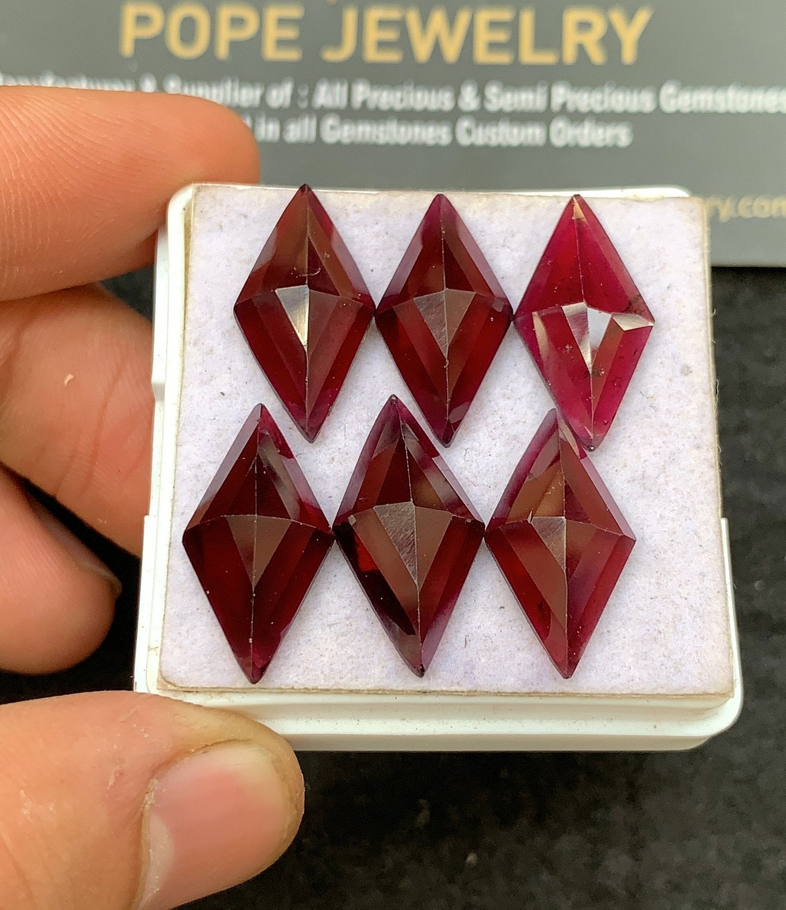 Natural Garnet Gemstone Step Cut Fancy Shape Cabochon High Quality Loose Gemstones For Jewelry Making 10x20 MM Size 6 Pcs SM24629