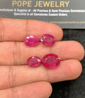 Natural Thailand Pink Sapphire Gemstone Faceted Cut Oval Shape High Quality Loose Gemstones For Jewelry Making 9-13 MM Size 4 Pcs SM24632