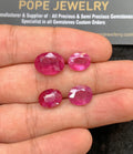 Natural Thailand Pink Sapphire Gemstone Faceted Cut Oval Shape High Quality Loose Gemstones For Jewelry Making 10-13 MM Size 4 Pcs SM24634