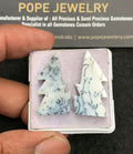 Natural Dendrite Opal Gemstone Smooth Thunder Shape Cabochon High Quality Loose Gemstones For Jewelry Making 30x16 MM Size 2 Pcs V3503