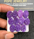 Natural Purple Agate Gemstone Smooth Oval Shape Cabochon High Quality Loose Gemstones For Jewelry Making 14x10 MM Size 11 Pcs V3514