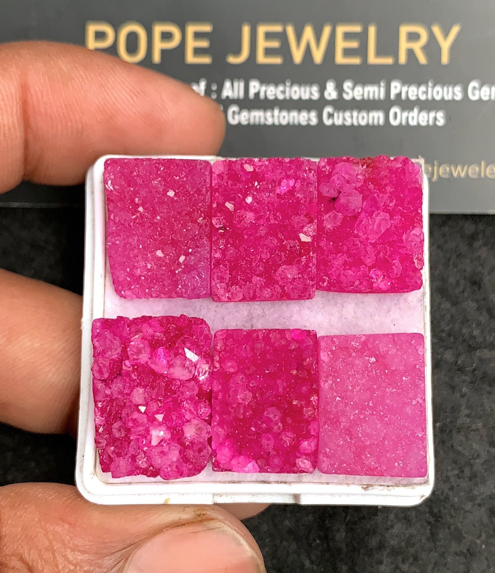 Natural Pink Agate Gemstone Smooth Rectangle Shape Cabochon High Quality Loose Gemstones For Jewelry Making 15-17 MM Size 6 Pcs V3529