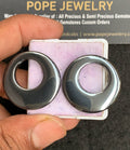 Natural Gun Metal Gemstone Smooth Round Shape Cabochon High Quality Loose Gemstones For Jewelry Making 29-30 MM Size 2 Pcs V3536