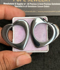 Natural Gun Metal Gemstone Smooth Heart Shape Cabochon High Quality Loose Gemstones For Jewelry Making 33-34 MM Size 2 Pcs V3539