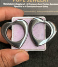 Natural Gun Metal Gemstone Smooth Heart Shape Cabochon High Quality Loose Gemstones For Jewelry Making 33 MM Size 2 Pcs V3540