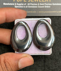 Natural Gun Metal Gemstone Smooth Fancy Shape Cabochon High Quality Loose Gemstones For Jewelry Making 35x24 MM Size 2 Pcs V3541
