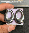 Natural Gun Metal Gemstone Smooth Fancy Shape Cabochon High Quality Loose Gemstones For Jewelry Making 34x24 MM Size 2 Pcs V3543