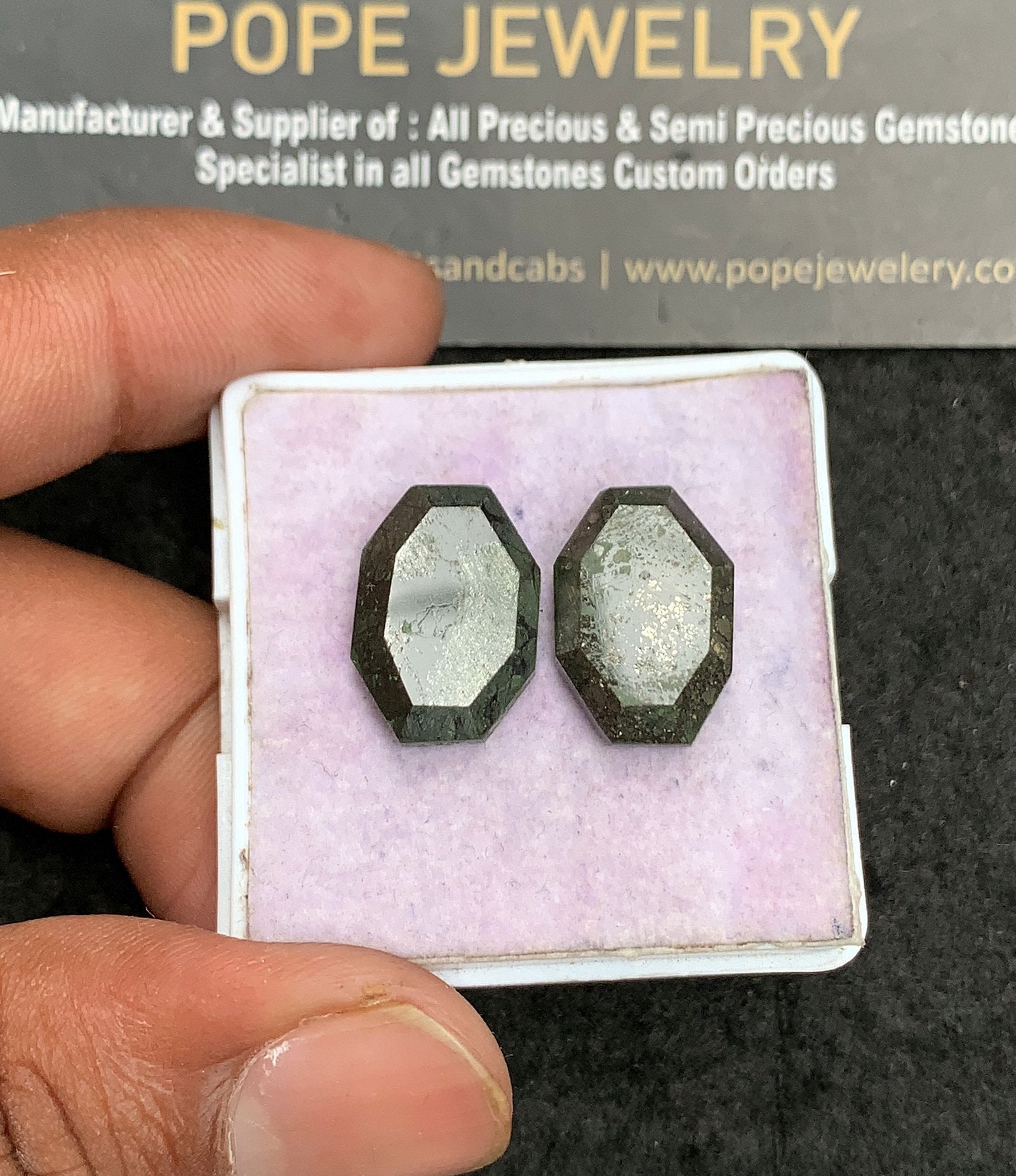 Natural Golden Obsidian Gemstone Step Cut Hexagon Shape Cabochon High Quality Loose Gemstones For Jewelry Making 17x12 MM Size 2 Pcs V3550