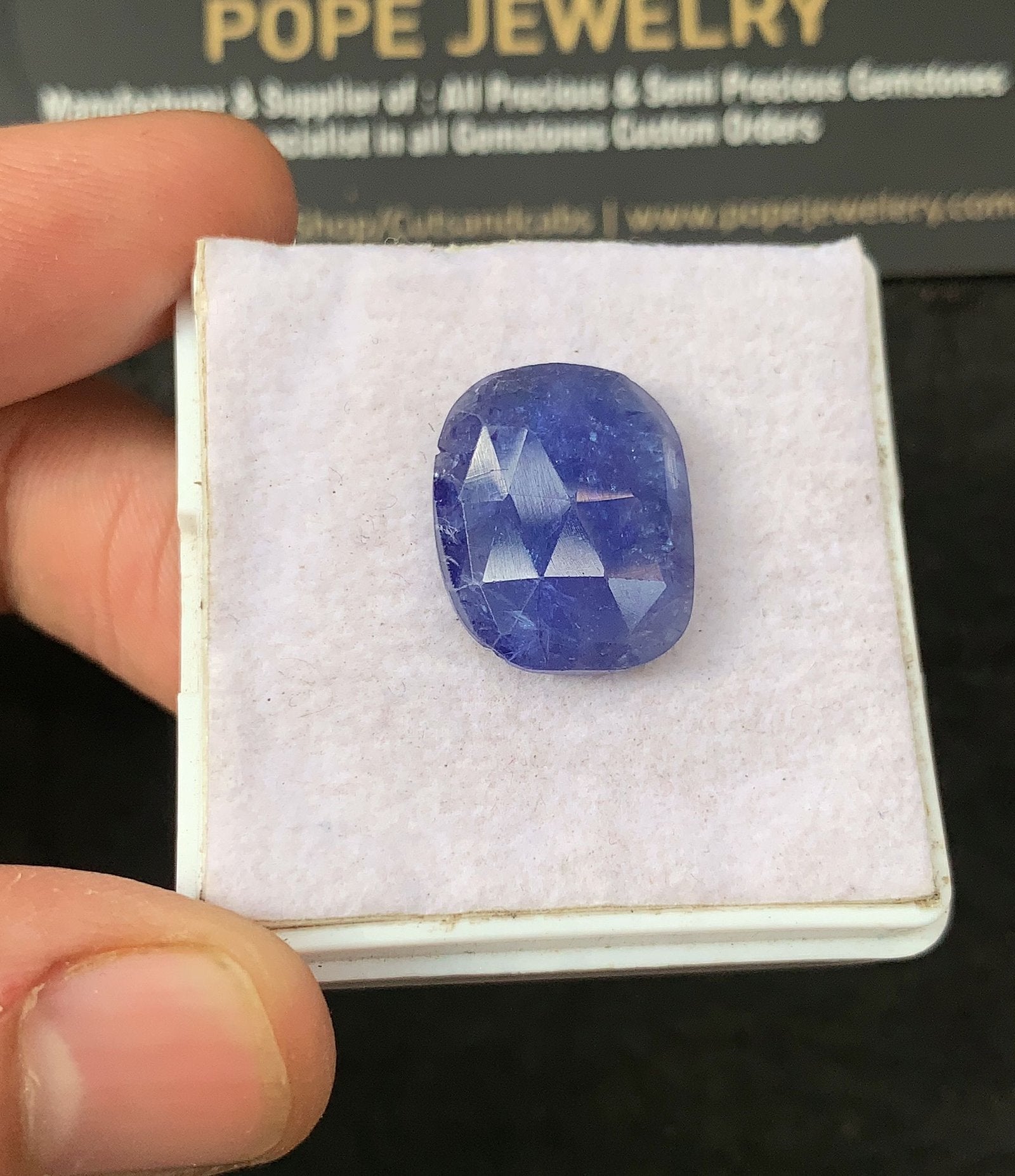 Natural Tanzanite Gemstone Rose Cut Oval Shape Cabochon High Quality Loose Gemstones For Jewelry Making 17x14x5 MM Size SM24655