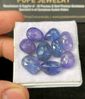 Natural Tanzanite Gemstone Rose Cut Fancy Shape Cabochon High Quality Loose Gemstones For Jewelry Making 10-13 MM Size 9 Pcs SM24657