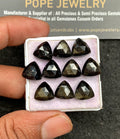 Natural Golden Obsidian Gemstone Rose Cut Trillion Shape Cabochon High Quality Loose Gemstones For Jewelry Making 10 MM Size 10 Pcs V3563