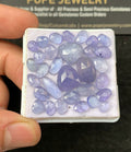 Natural Tanzanite Gemstone Rose Cut Mix Shape Cabochon High Quality Loose Gemstones For Jewelry Making 5-12 MM Size 31 Pcs SM24661