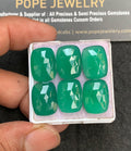 Natural Green Onyx Gemstone Rose Cut Rectangle Shape Cabochon High Quality Loose Gemstones For Jewelry Making 16x12 MM Size 6 Pcs V3575
