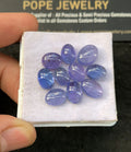 Natural Tanzanite Gemstone Smooth Oval Shape Cabochon High Quality Loose Gemstones For Jewelry Making 8-10 MM Size 10 Pcs SM24663