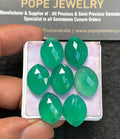 Natural Green Onyx Gemstone Rose Cut Marquise Shape Cabochon High Quality Loose Gemstones For Jewelry Making 16x12 MM Size 7 Pcs V3578