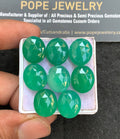 Natural Green Onyx Gemstone Rose Cut Oval Shape Cabochon High Quality Loose Gemstones For Jewelry Making 14x12 MM Size 8 Pcs V3580
