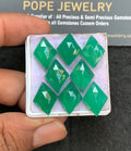 Natural Green Onyx Gemstone Rose Cut Fancy Shape Cabochon High Quality Loose Gemstones For Jewelry Making 16-17 MM Size 8 Pcs V3583