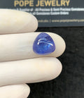 Natural Tanzanite Gemstone Smooth Trillion Shape Cabochon High Quality Loose Gemstones For Jewelry Making 13x13x7 MM Size 1 Pcs SM24672