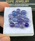 Natural Tanzanite Gemstone Smooth Mix Shape Cabochon High Quality Loose Gemstones For Jewelry Making 5-8 MM Size 14 Pcs SM24677