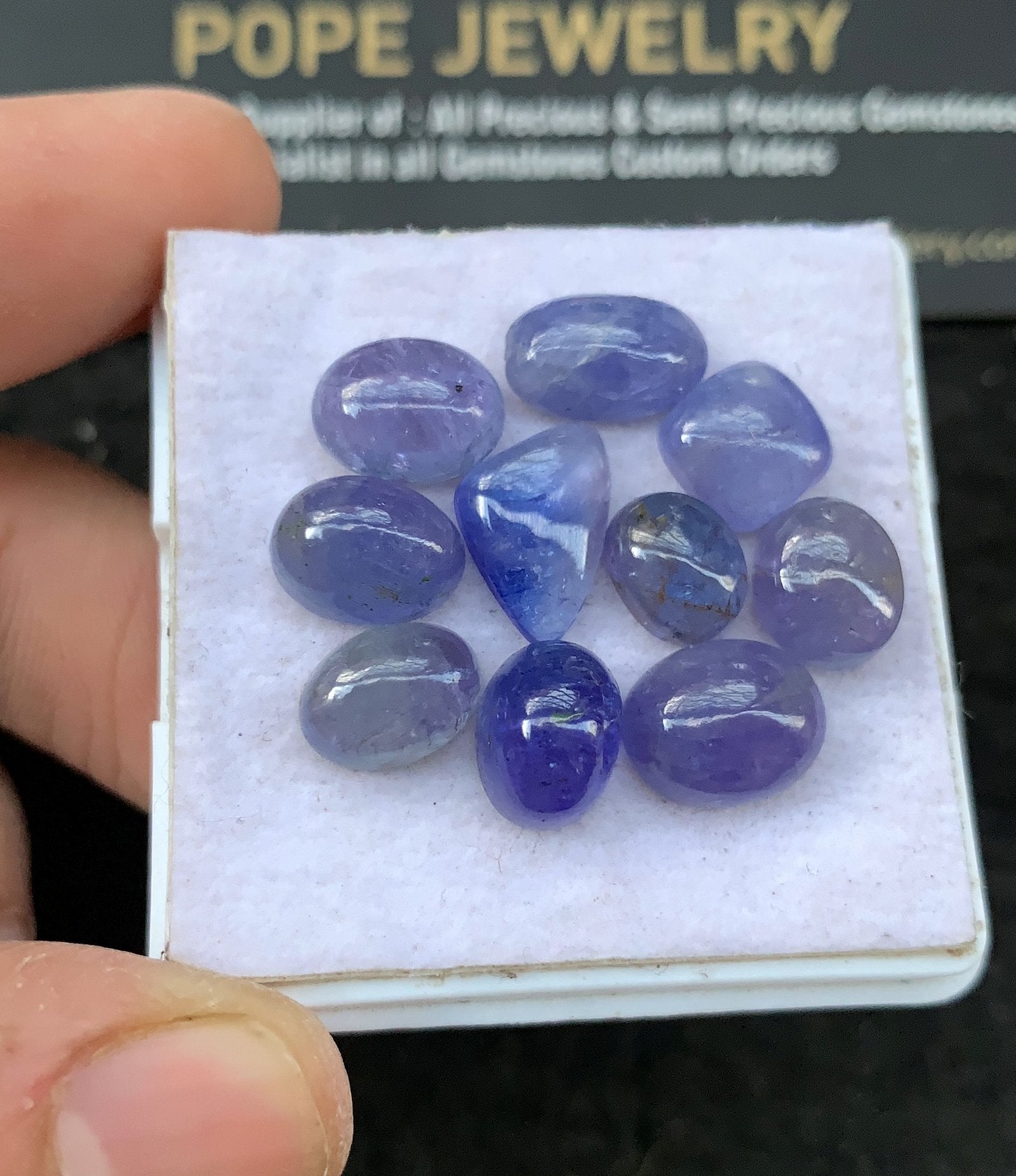 Natural Tanzanite Gemstone Smooth Mix Shape Cabochon High Quality Loose Gemstones For Jewelry Making 8-12 MM Size 10 Pcs SM24680