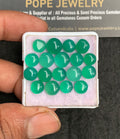 Natural Green Onyx Gemstone Smooth Round Shape Cabochon High Quality Loose Gemstones For Jewelry Making 7-9 MM Size 18 Pcs V3594