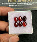 Natural Garnet Gemstone Smooth Oval Shape Cabochon High Quality Loose Gemstones For Jewelry Making 9x7 MM Size 6 Pcs V3607