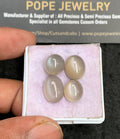 Natural White Moonstone Gemstone Smooth Oval Shape Cabochon High Quality Loose Gemstones For Jewelry Making 11-14 MM Size 4 Pcs V3609