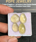 Natural Lemon Quartz Gemstone Rose Cut Fancy Shape Cabochon High Quality Loose Gemstones For Jewelry Making 15-18 MM Size 4 Pcs V3612