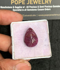 Natural Ruby Gemstone Hand Carved Pear Shape Cabochon High Quality Loose Gemstones For Jewelry Making 21x15x8 MM Size V3617