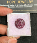 Natural Ruby Gemstone Hand Carved Round Shape Cabochon High Quality Loose Gemstones For Jewelry Making 18x18x13 MM Size V3618