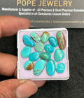 Natural American Turquoise Gemstone Smooth Fancy Shape Cabochon High Quality Loose Gemstones For Jewelry Making 8-15 MM Size 15 Pcs V3623
