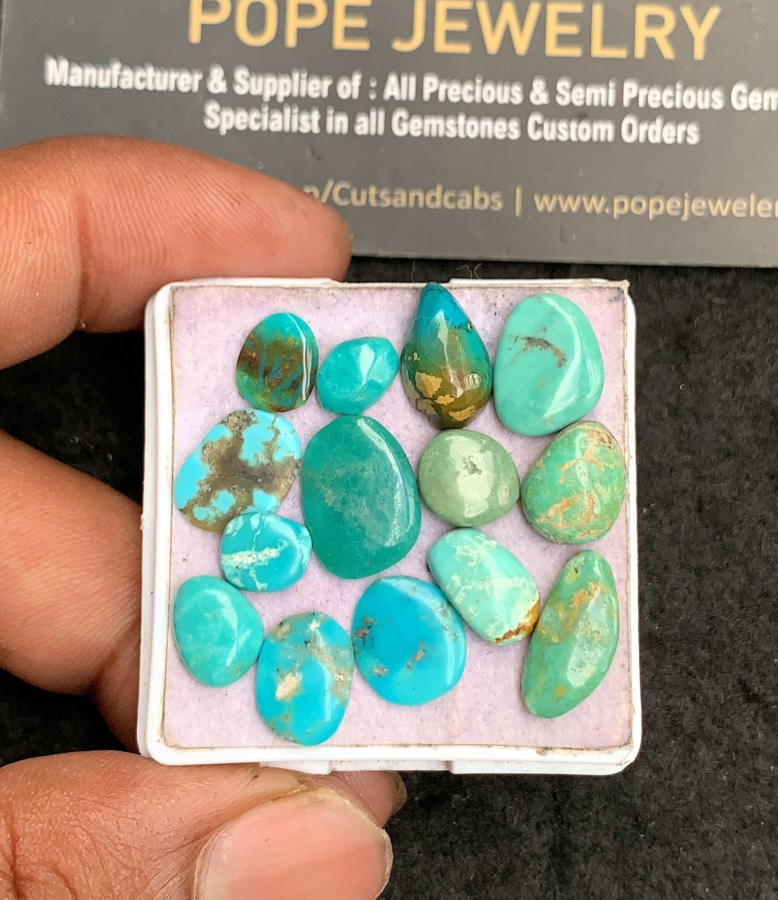 Natural American Turquoise Gemstone Smooth Fancy Shape Cabochon High Quality Loose Gemstones For Jewelry Making 8-14 MM Size 14 Pcs V3624