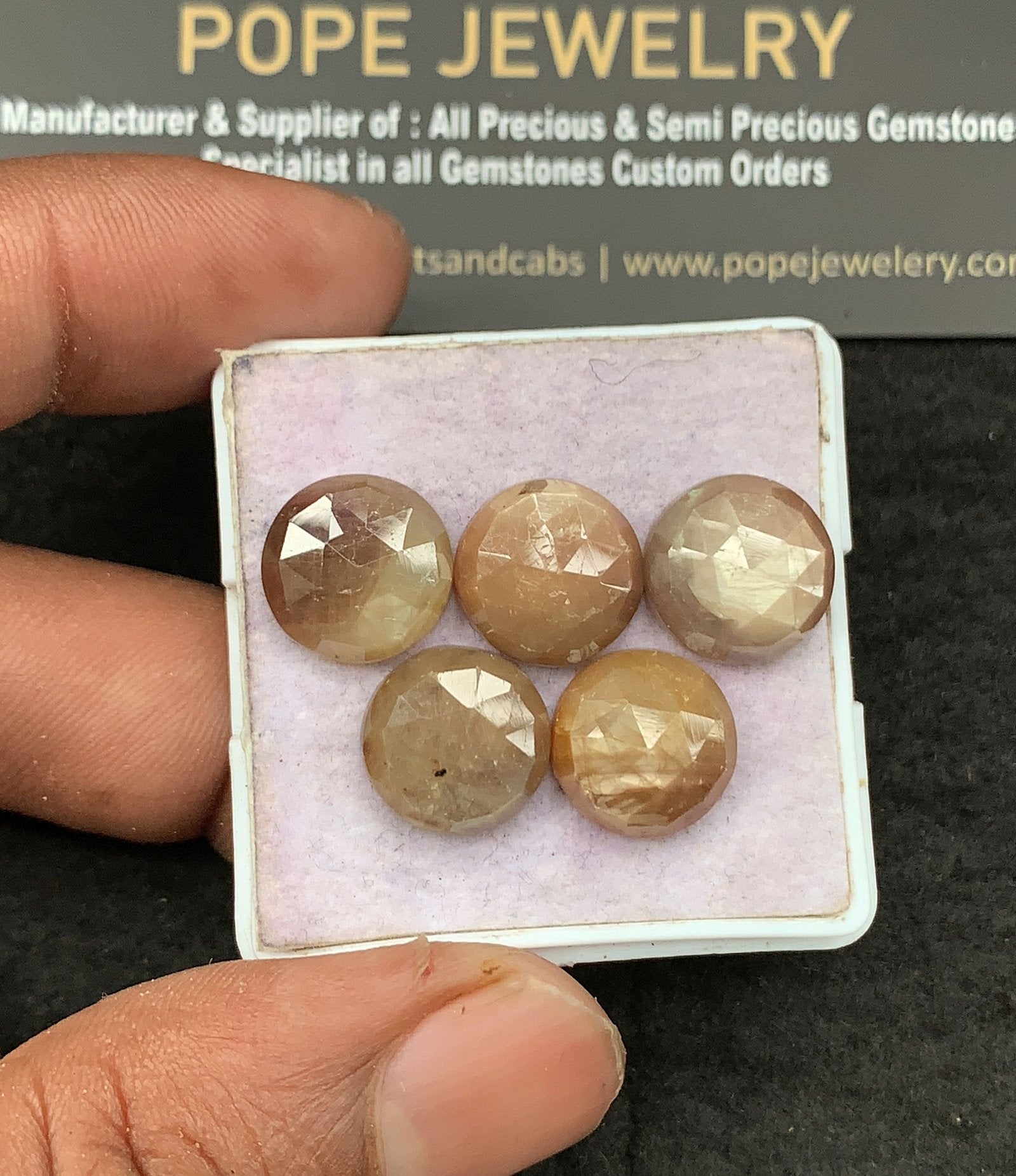 Natural Golden Sapphire Gemstone Rose Cut Round Shape Cabochon High Quality Loose Gemstones For Jewelry Making 12 MM Size 5 Pcs V3629