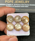 Natural Golden Sapphire Gemstone Rose Cut Round Shape Cabochon High Quality Loose Gemstones For Jewelry Making 14 MM Size 6 Pcs V3631