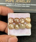 Natural Golden Sapphire Gemstone Rose Cut Cushion Shape Cabochon High Quality Loose Gemstones For Jewelry Making 10 MM Size 8 Pcs V3632