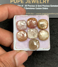 Natural Golden Sapphire Gemstone Rose Cut Cushion Shape Cabochon High Quality Loose Gemstones For Jewelry Making 12 MM Size 7 Pcs V3633