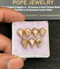 Natural Golden Sapphire Gemstone Step Cut Fancy Shape Cabochon High Quality Loose Gemstones For Jewelry Making 12x8 MM Size 7 Pcs V3639