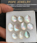 Natural Mother Of Pearl Gemstone Honey Comb Cut Mix Shape Cabochon High Quality Loose Gemstone For Jewelry Making Wholesalegems 12-16 MM Size 5 Pair V2647