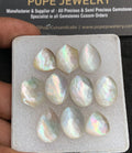Natural Mother Of Pearl Gemstone Honey Comb Cut Mix Shape Cabochon High Quality Loose Gemstone For Jewelry Making Wholesalegems 12-16 MM Size 5 Pair V2649