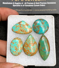 Natural Oyster Turquoise Gemstone Smooth Mix Shape Cabochon High Quality Loose Gemstones For Jewelry Making 17-31 MM 5 Pcs V3668