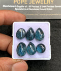 Natural Teal Green Kyanite Gemstone Smooth Mix Shape Cabochon High Quality Loose Gemstones For Jewelry Making 10-14 MM Size 6 Pcs V3671