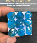 Natural Apatite Doublet Gemstone Rose Cut Mix Shape Cabochon High Quality Loose Gemstones For Jewelry Making 12-15 MM Size 9 Pcs V3676