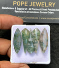 Natural Moss Agate Doublet Gemstone Rose Cut Mix Shape Cabochon High Quality Loose Gemstones For Jewelry Making 26x8 MM Size 5 Pcs V3686