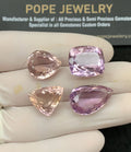 Natural Ametrine Gemstone Faceted Cut Mix Shape High Quality Loose Gemstones For Jewelry Making 15-20 MM Size 4 Pcs SM24720