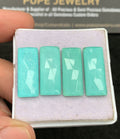 Natural Arizona Turquoise & Doublet Gemstone Rose Cut Rectangle Shape Cabochon High Quality Loose Gemstones For Jewelry Making 20x8 MM Size 4 Pc SM24734