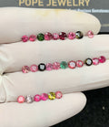 Natural Tourmaline Gemstone Faceted Cut Round Shape High Quality Loose Gemstones For Jewelry Making 3-4 MM Size 26 Pc SM24735